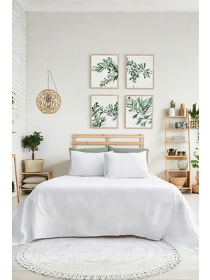 Layan Home %100 Pamuk 2 Katlı Müslin Çift Kişilik Çarşaf Seti – 240×260