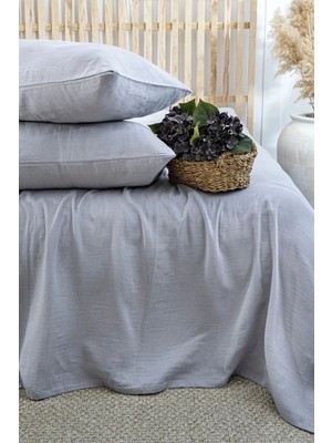 Layan Home %100 Pamuk 2 Katlı Müslin Çift Kişilik Çarşaf Seti – 240×260