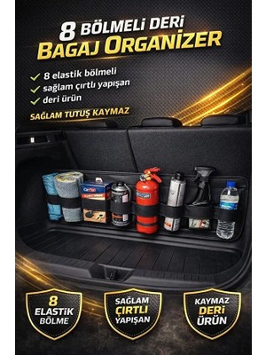 Store Opel Senator A (Facelift 1982) 2.5 E (140 Hp) 1984 Uyumlu Elastik Bagaj Sabitleyici Bandı - 8 Adet