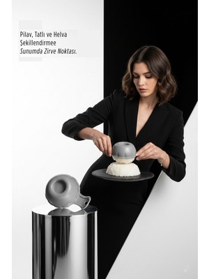 Ozcmax Lüks Sunum Sanatı: Premium Pilav, Tatlı ve Helvaa Şekillendirme Kalıbı