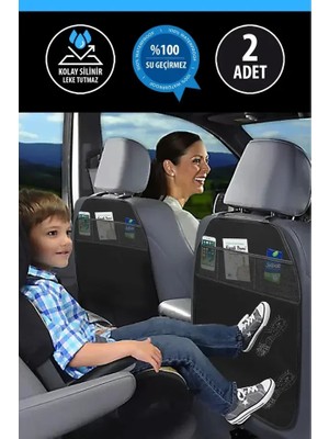 Store Opel Cascada 2.0 Cdtı (170 Ps) Start/stop 2016 Uyumlu  Koltuk Arkası Koruyucu 2'li Organizer - Su Geçirmez Oto Koltuk Koruyucu