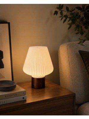 Raintech Modern Abajur Seti LED Dekoratif Masa Lambası Başucu Gece Lambası Yatak Odası Salon Için