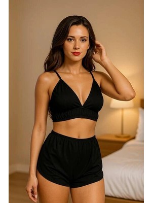 Cm Store Nimse Love Yüksek Bel Şortlu Bralet Takım V1700