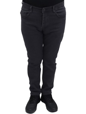 Hacker Fistan Store Erkek Füme Yüksek Bel Normal Kesim Dar Paça Jean Pantolon