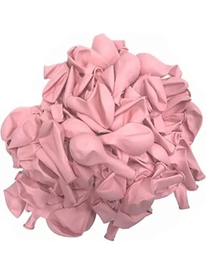 Makaron Pembe 10 Adet Balon Seti, Partiler Için Renkli Süsleme
