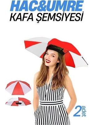 Zenvia Mey Ithalat® Hac Umre Kafa Şemsiyesi Güneş Koruma Şemsiyesi 2 Adet 721726