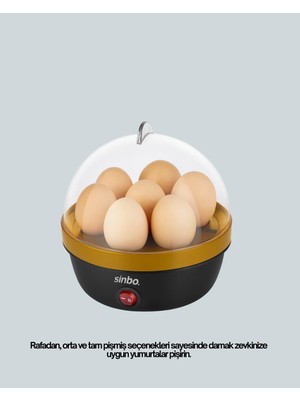 Zenvia 7 Yumurta Kapasiteli Yumurta Pişirme Makinesi Rafadan Orta ve Katı