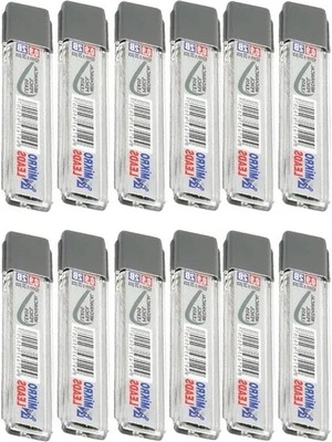 12 Adet Mekanik Kalem Ucu, 0,9 mm Siyah Renk, 60 mm Uzunluk