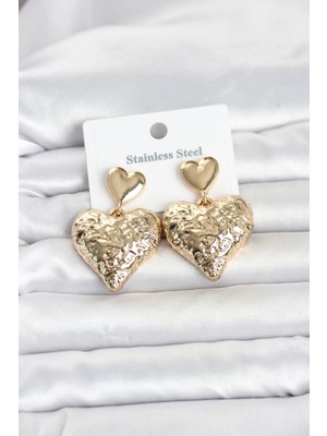 SHC4200 316L Çelik Gold Renk Model Kadın Küpe