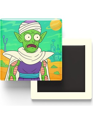 İberk Piccolo - 9x9 cm Baskılı Kare Buzdolap Magneti (Rozetli)