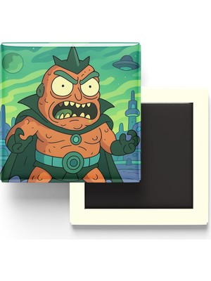 İberk Ohio Final Boss - 9x9 cm Baskılı Kare Buzdolap Magneti (Rozetli)