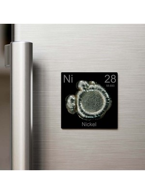 İberk Nickel (Nikel) Elementi – Buzdolap Magneti – 9x9 cm