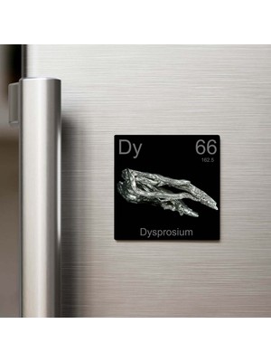 İberk Dysprosium (Disprozyum) Elementi – Buzdolap Magneti – 9x9 cm