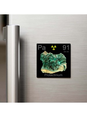 İberk Protactinium (Protaktinyum) Elementi – Buzdolap Magneti – 9x9 cm