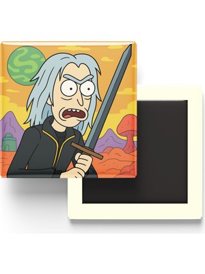 İberk Vicious - 9x9 cm Baskılı Kare Buzdolap Magneti (Rozetli)