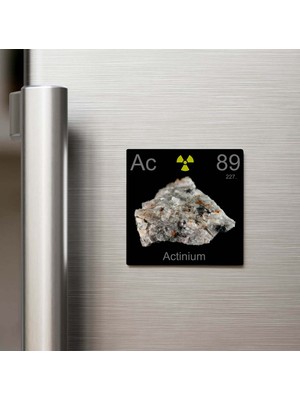 İberk Actinium (Aktinyum) Elementi – Buzdolap Magneti – 9x9 cm