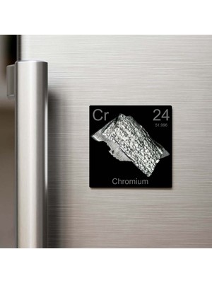 İberk Chromium (Krom) Elementi – Buzdolap Magneti – 9x9 cm