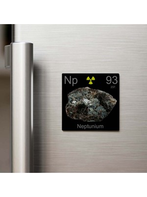 İberk Neptunium (Neptünyum) Elementi – Buzdolap Magneti – 9x9 cm