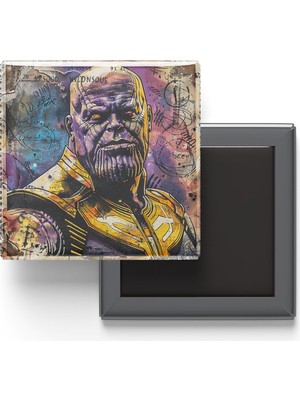 İberk Thanos - Baskılı Buzdolap Magneti Kare - 9x9 cm