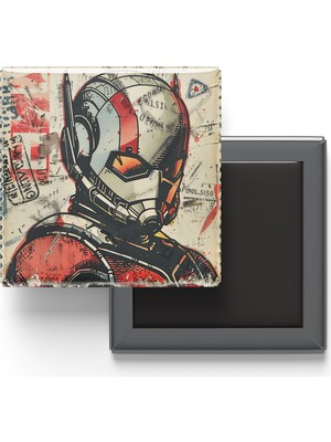 İberk Ant-Man - Baskılı Buzdolap Magneti Kare - 9x9 cm