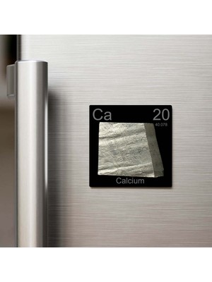 İberk Calcium (Kalsiyum) Elementi – Buzdolap Magneti – 9x9 cm