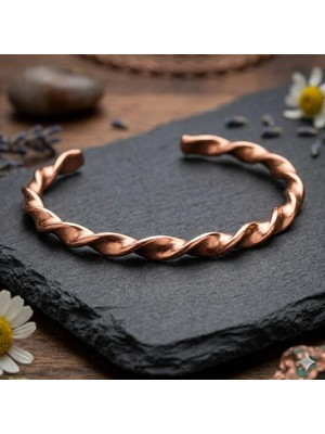 Coppermall Bakır Bileklik Ayarlanabilir Ölçü Saf Bakır Bilezik