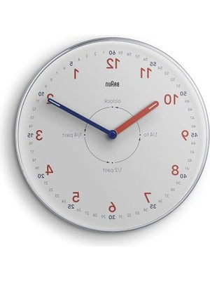MarkEntegra Braun Analog Zaman Öğretmen Duvar Saati, Sessiz Kuvars Hareketi, Kolay Okunabilen Kadran, 23 cm Çap, Beyaz, Model BC26TW.