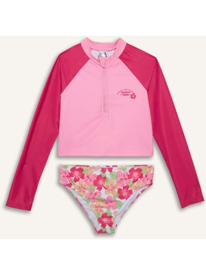DeFacto Uzun Kollu Üst Çiçekli Alt Bikini Takım G6780A826HS