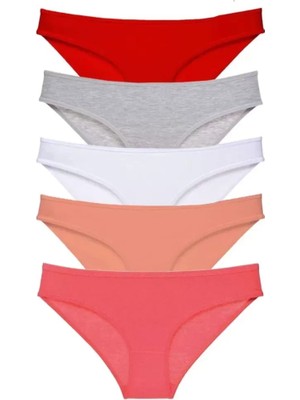 Çamaşır Kenti 5 Adet Süper Eko Set Likralı Kadın Slip Külot 519 Mudanis