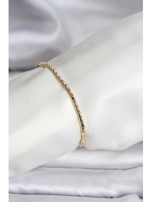 SÜS Mey Ithalat® 14K Gold Renk Kaplama Zincirli Model cm Kadın Bileklik
