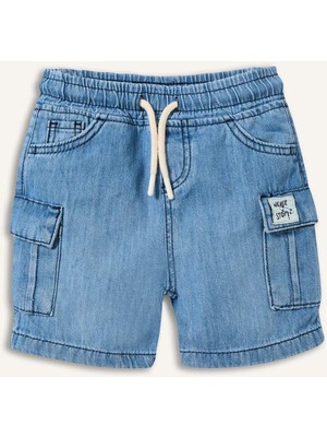 DeFacto %100 Pamuk Jean Şort Erkek Bebek G7554A526SM