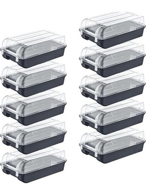 MarkEntegra Smartware 10'lu Set Erkek Antrasit Ayakkabı Kutusu
