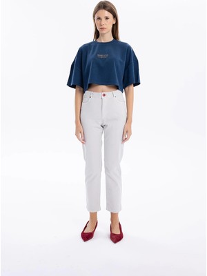 ZERO ZERO THREE NINE Basic 5 Cep Casual Kadın Dokuma Pantolon