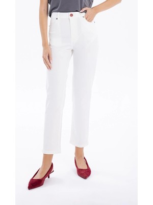 ZERO ZERO THREE NINE Basic 5 Cep Casual Kadın Dokuma Pantolon