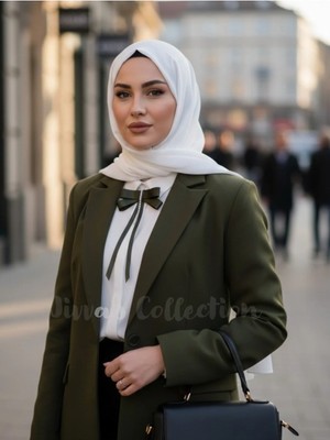 Jivva's Collection Kadın Fiyonk Broş-Yeşil. Parlayan Rhinestone Sallantılı Detaylı. Yaka Iğne Kurdele. Boyun Kravat