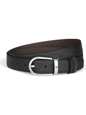 Montblanc Sartorial At Nalı Tokalı Deri 30 mm Çift Taraflı Kemer 222139