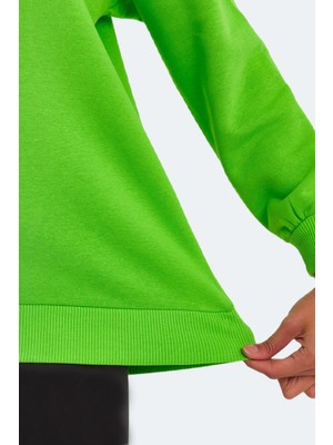 Slazenger KAVEH IN  Oversize Kadın Kapüşonlu Nane Sweatshırt