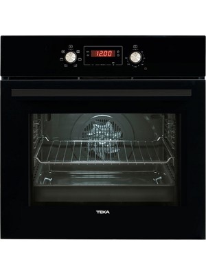 Teka - Hak 627 Bk - Ankastre Multifonksiyonel Dijital Ekranlı Fırın - Gömülebilir Düğme - Siyah Cam - 65 Lt - 111020056