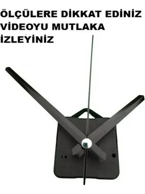 Cnr Shop Saat Mekanizması, 22 mm Şaft Boyu Saat Makinesi Sessiz Çalışır Akrep-Yelkovan-Saniye-(Askılı)
