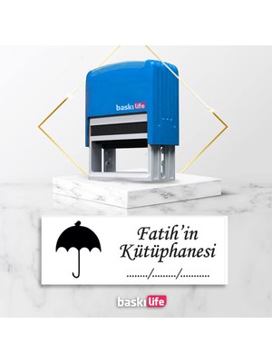 Baskı Life Kaşe Kitap Mührü Kitap Damgası Kişiye Özel Kaşe 563