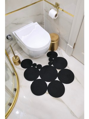 Kaan Home El Yapımı Bohem Jüt, Hasır, Paspas, Banyo Paspası, Klozet Önü Paspası, Klozet Paspas, Çift Taraflı