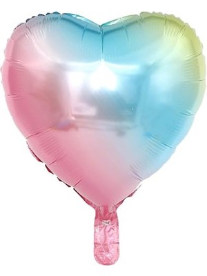 MarkEntegra 18 Inç 45 cm Kalp Folyo Balon (Gökkuşağı)