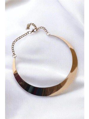 Petek Aksesuar Metalize Choker Tasma Kolye