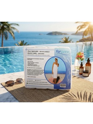 Forguest Tek Kullanımlık Plaj Havlusu 4 Adet/Paket