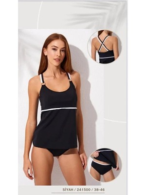 Pierre Cardin Yuvarlak Yaka Tankini Takım Siyah 241500