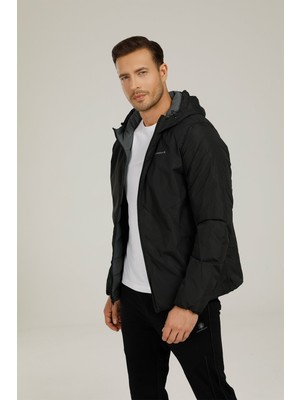 Lumberjack Siyah Erkek Mont SN55 Lucas Modeli Günlük Tarz 2XL Beden ile Rahat Kullanım