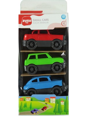 Zuzu Toys 3'lü Küçük Araba Seti 0 - 24 Ay Yaş Aralığına Uygun Dayanıklı Gövde Özellikli