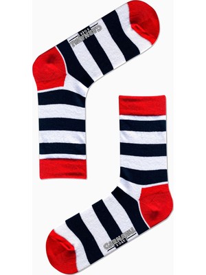 Carnaval Socks Siyah Beyaz Çemberli Desenli Renkli Çorap