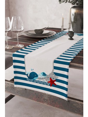 Ays Home Balık Marin Desen Runner