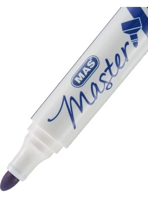 Mas 6406 Permanent Marker Açık Mavi Renk 5.40 mm Yuvarlak Uç ile Her Yüzeyde Yazma İmkanı